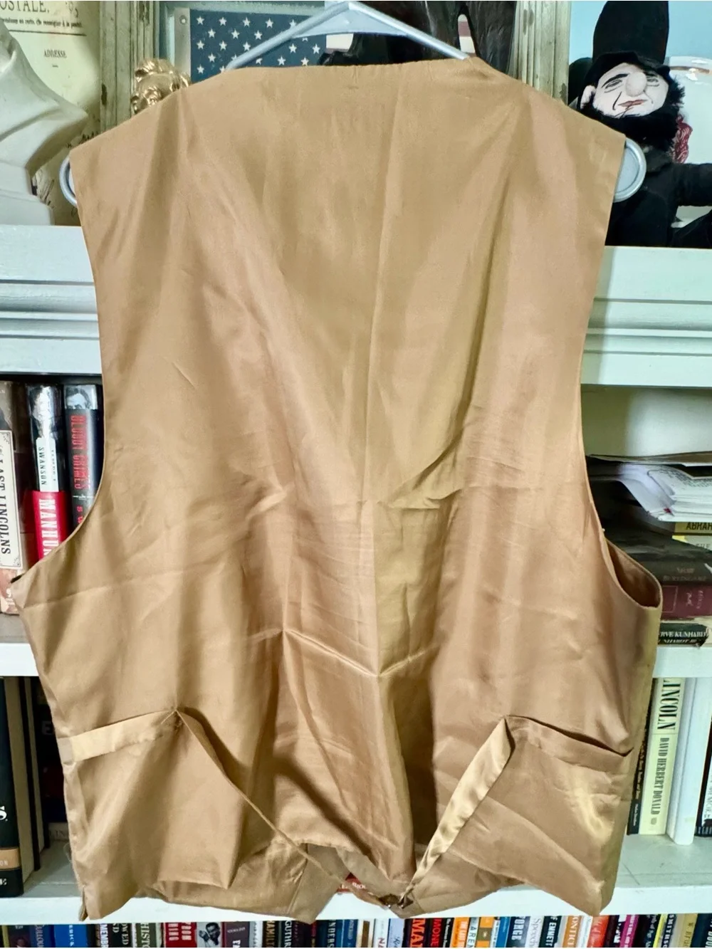Gioberti Men’s XL Formal Vest Pair: Navy + Khaki 5-Button Adjustable 1=$18/2=$30